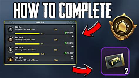 How To Complete Pubg Elite Achievement In Pubg Mobile Youtube