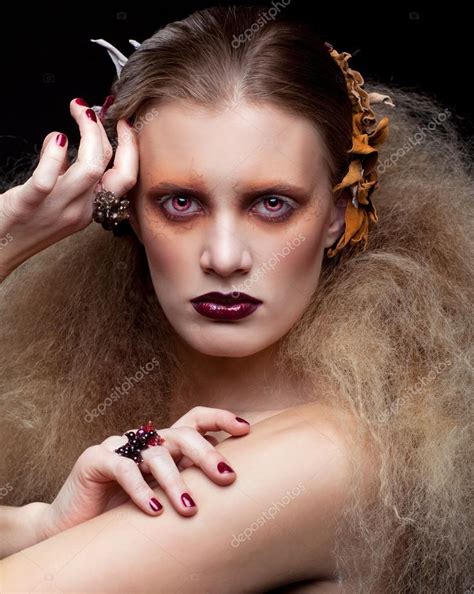 Halloween Beauty woman makeup — Stock Photo © zastavkin #50640491