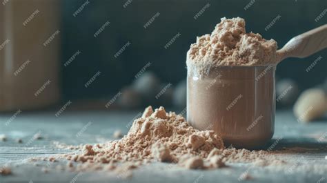 Premium Photo Generative Ai Whey Protein Powder Sports Nutrition