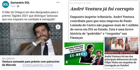 André Ventura Foi Um Dos 80 Nomeados Para Um Prémio Que Distingue Quem