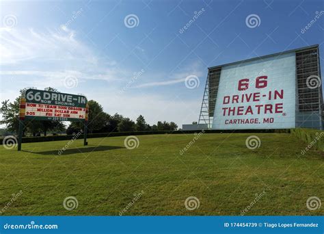 The Billboard Of The 66 Drive In Along The Historic Route 66 In The