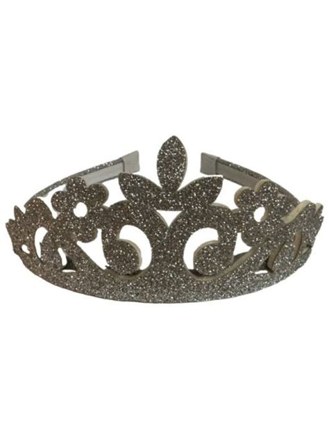 Foam Glitter Tiara Silver