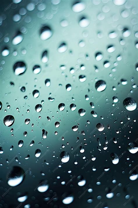 Premium AI Image | an aesthetic background rain drops on a glass window ...