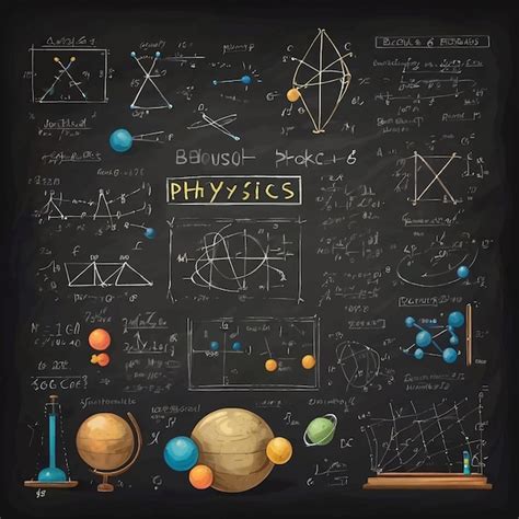 Premium Vector Physics Formulas On The Blackboard