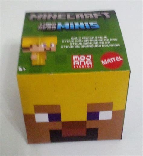 Minecraft Gold Armor Steve Overworld Mob Head Mini Action Figure