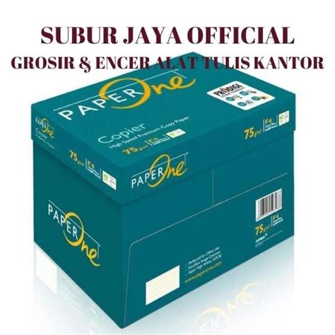 Jual Kertas Paper One F4 75 Gram Box Di Seller Subur Jaya Pasar