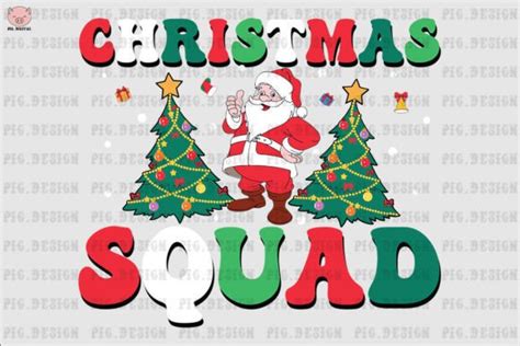 Merry Christmas Squad Svg Graphic By PIG Digital Creative Fabrica