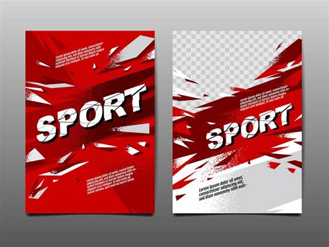 Red and White Grunge Sport Poster Set 1073535 Vector Art at Vecteezy