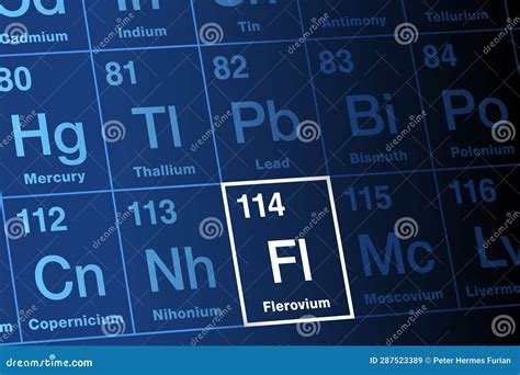 Flerovium On Periodic Table Of The Elements With Element Symbol Fl