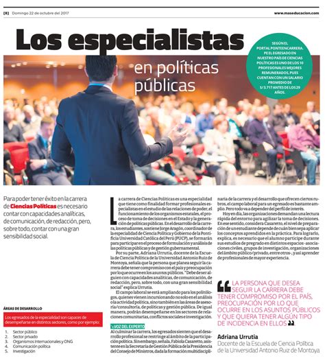 Los especialistas en políticas públicas UARM