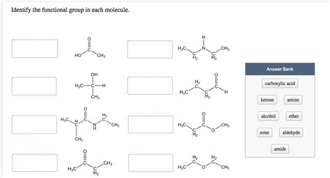 Solved Identify The Functional Group In Each Molecule Н