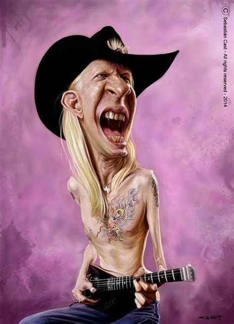 Sebastian Cast Caricatura De Johnny Winter Final Caricaturas De