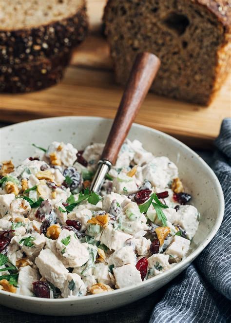 Cranberry Chicken Salad With Walnuts Striped Spatula