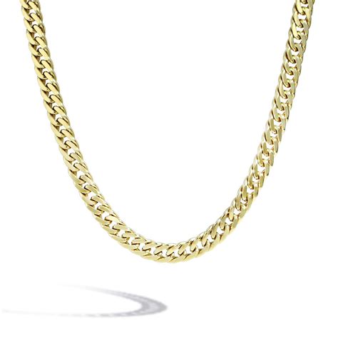 Gold Cuban Link Chain Classic Miami Inch Length