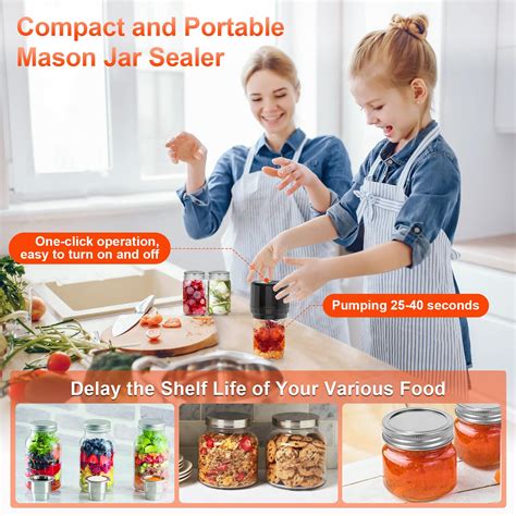 Snapklik Mason Jar Vacuum Sealer Electric Mason Jar Sealer