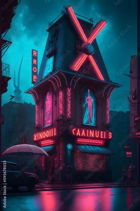 Neo Paris Cyberpunk City Futuristic Moulin Rouge Pigalle Paris Blade