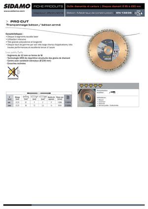 Calam O Fiches Produits Sidamo Outils Diamant S