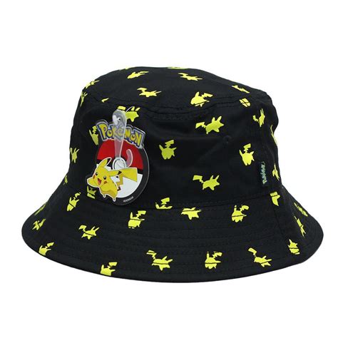 Nintendo Pokemon Pikachu All Over Bucket Hat Hats Nintendo Pokemon