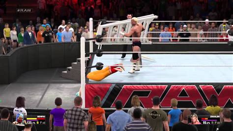 WWE 2K15 Glitch Wrestler Falls Off Ladder And Glitches YouTube