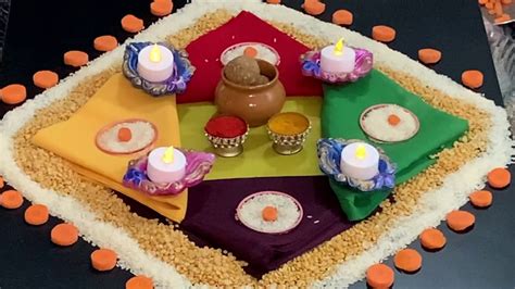 Makar Sankranti Decoration Tilwa Decoration Ideas Haldi Kukum