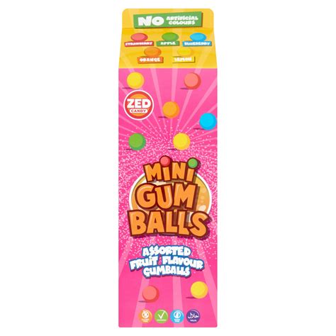 Zed Candy Mini Gumballs Assorted Fruit Flavour Gumballs 400g | Sweets