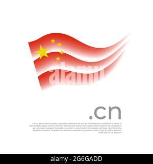 Bandera de China. Rayas de color bandera china sobre fondo blanco ...