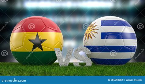 Coupe Du Monde De Football H Ghana Vs Uruguay Illustration Stock