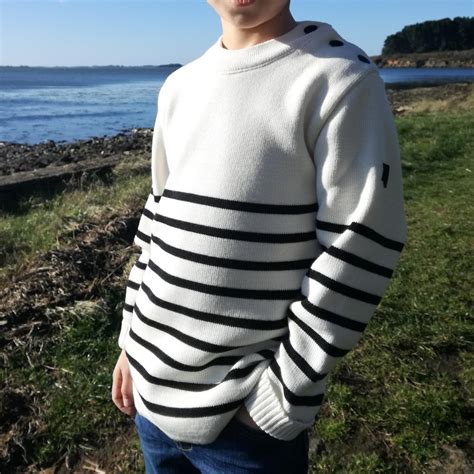 Pull rayé marin enfant fabriqué en Bretagne Brin de Mer