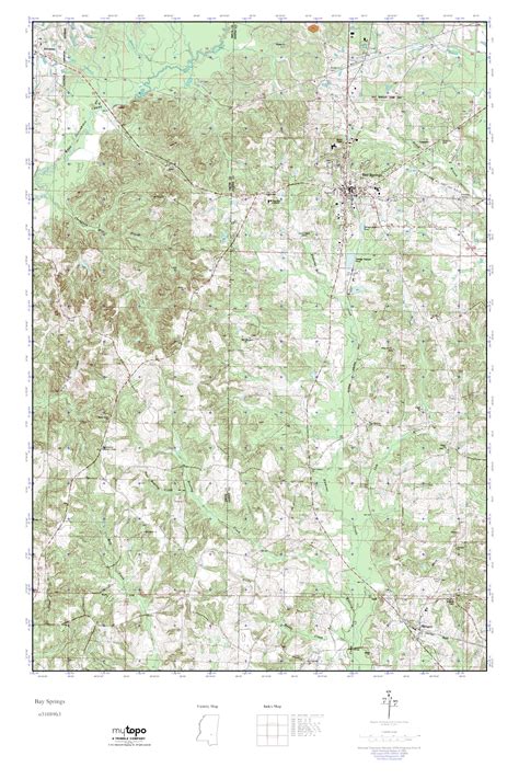 Mytopo Bay Springs Mississippi Usgs Quad Topo Map