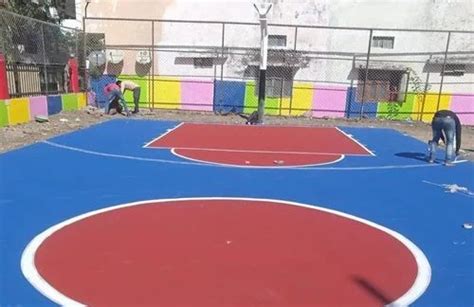 Outdoor Basketball Court Flooring Service at Rs 1200/square feet in ...