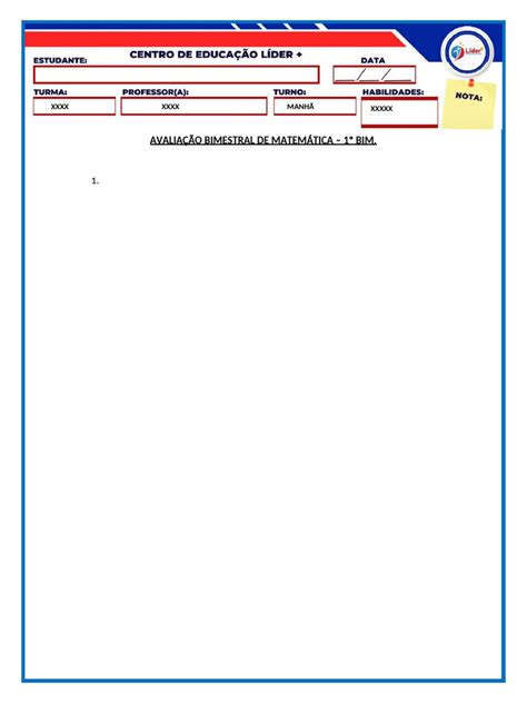 Avaliacao Bimestral - Avaliação Bimestral - Modelo 2025 | PDF