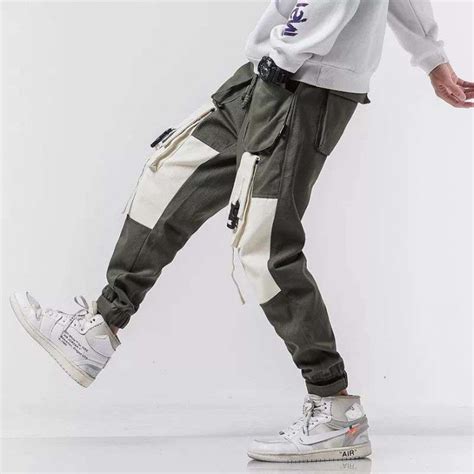 Calça Jogger Masculina Estilo Streetwear Com Bolsos Cargo Cores Verde