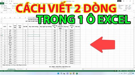 Cách Viết 2 Dòng Trong 1 Ô Excel Viết Nhiều Dòng Trong 1 Ô Excel