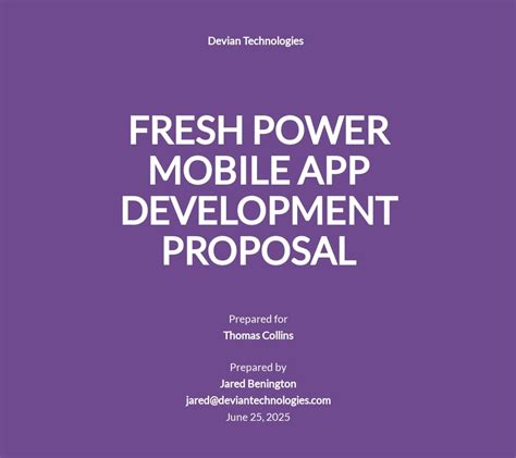 App Proposal Template