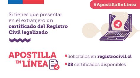 Registro Civil Chile on Twitter Ya puedes ApostillaEnLínea Solo