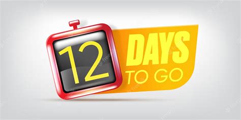 Premium Vector 12 Days To Go Banner Design