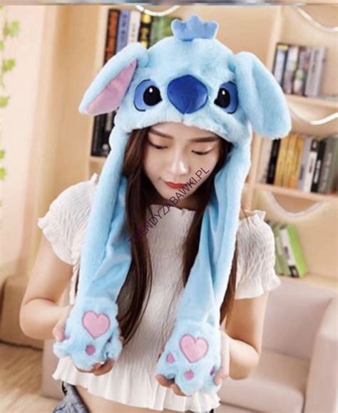 CZAPKA STITCH Z RUCHOMYMI USZAMI PLUSZOWA 10 SZT Trendyzabawki Pl