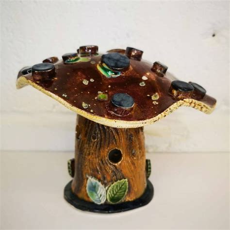 Mushroom Tea Light Holder Etsy