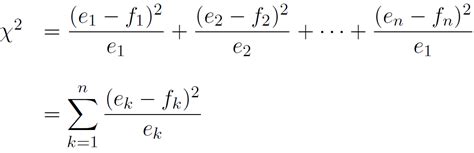 The Formula For Chi Square Statistic