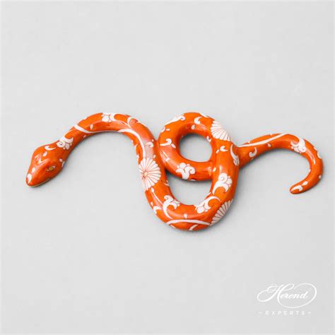 Herend Snake Red Chinese Zodiac 15090 CHRY