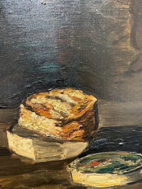 Proantic L On Jules Effinger Nature Morte Au Fromage E