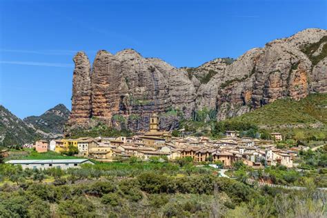 Aguero village in Spain stock photo. Image of spain - 102810342