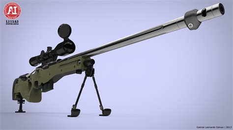 L115A3 Sniper Rifle | 3D Model | Behance