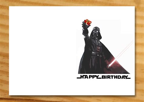 Star Wars Birthday Card Printable Star Wars Card Darth Vader Card