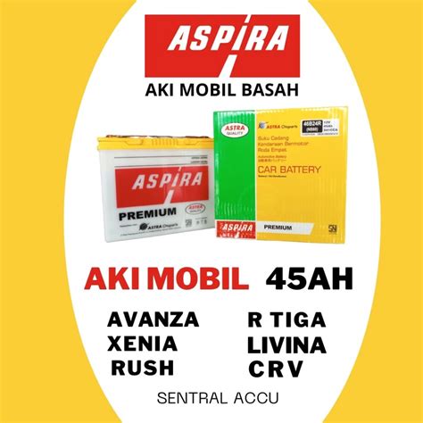 Jual Aki Mobil Toyota Rush Avanza Astra Aspira Battery Ns60 Amper 45ah