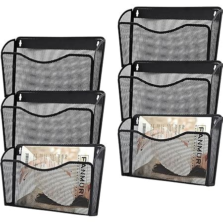 Amazon MaxGear Mesh File Holder Wall Organizer 6 Pockets Hanging