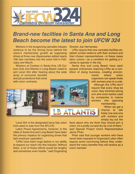 UFCW 324 Newsletter Cannabis Division UFCW 324