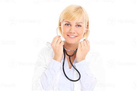 Young doctor with stethoscope 15896478 Stock Photo at Vecteezy