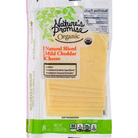 Natures Promise Organic Sliced Cheddar Cheese Freshdirect