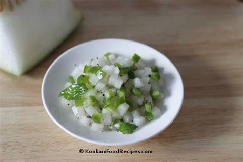 Ash Gourd Salad Recipe - KonkaniFoodRecipes.com